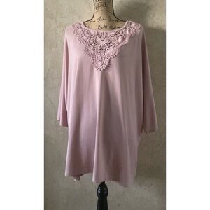Como Blu Pink Lace Women's Top
